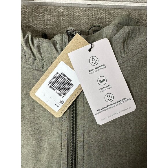 Signature by Levi Strauss & Co Womens Parka L Jacket Olive Green Lightweight - Picture 6 of 7